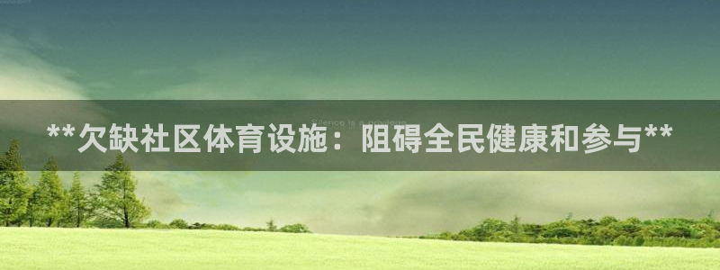 意昂3神州：**欠缺社区体育设施：阻碍全民健康和参与