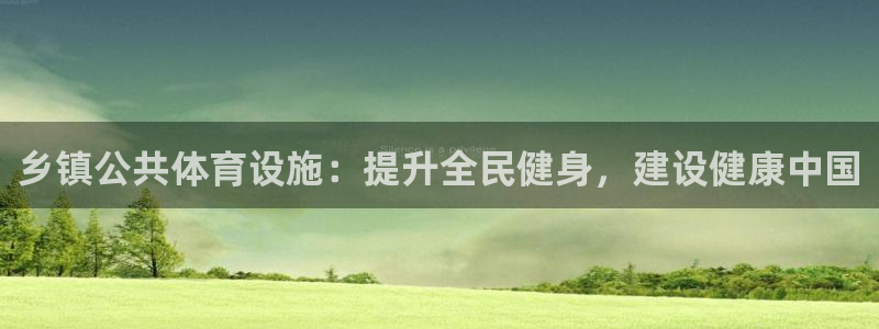 意昂体育3注册：乡镇公共体育设施：提升全民健身，建设