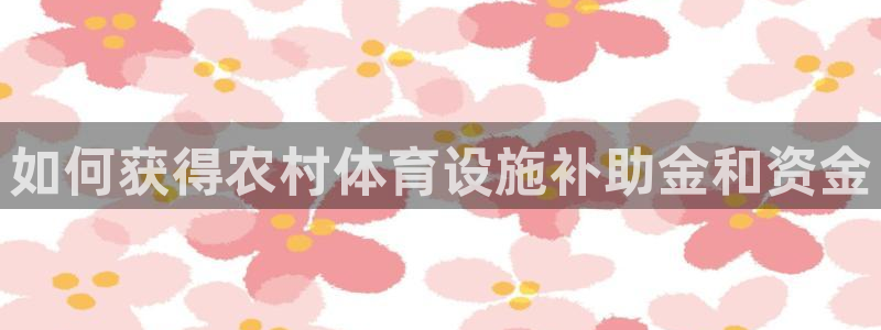 意昂3娱乐是那个系列的台子：如何获得农村体育设施补助