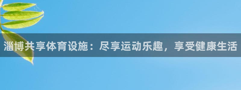 意昂体育3开户：淄博共享体育设施：尽享运动乐趣，享受